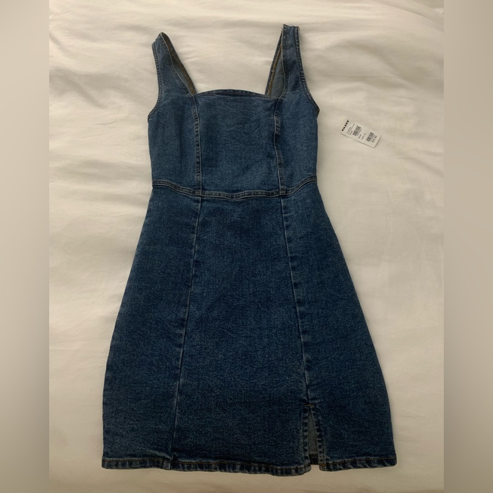 Tilly’s RSQ Womens Square Neck Denim Tank Dress